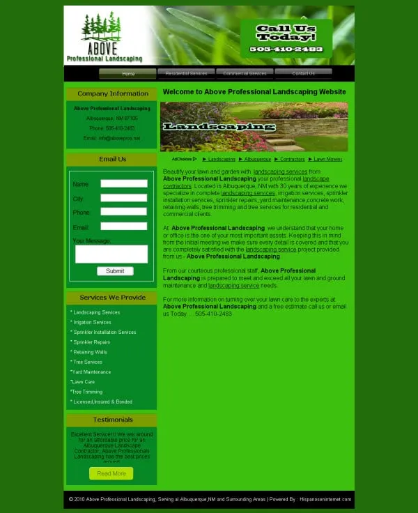 Professional landscape installation in Albuquerque, NM - Above Professional Landscaping