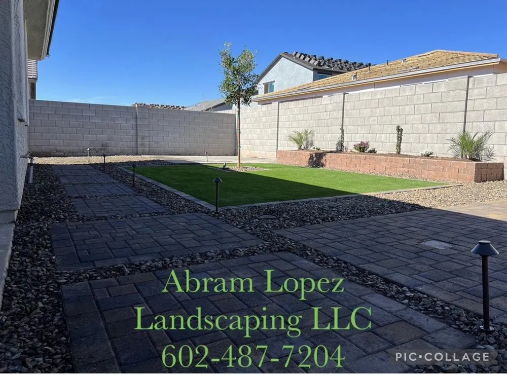 Custom garden landscaping for residential properties in Phoenix, AZ by Abram Lopez Landscaping
