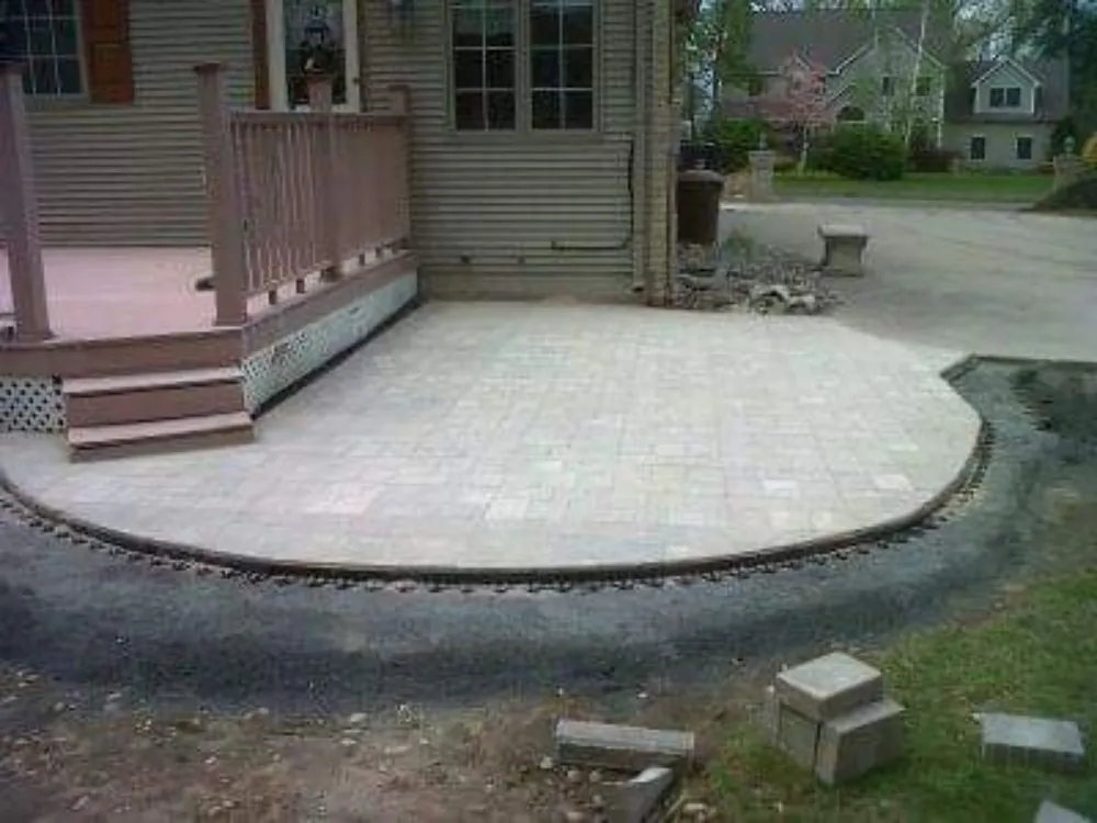 Professional yard cleanup service with custom design in Chicopee, MA by Abram's Masonry