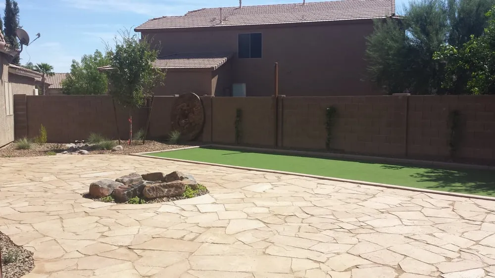 Professional lawn mowing service with custom design in Chandler, AZ by Absolute Designs Landscape