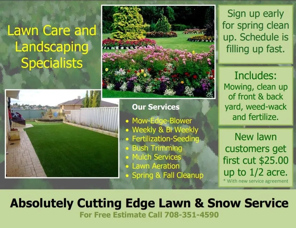 Trusted outdoor landscaping in Oak Lawn, IL - Absolutely Cutting Edge Lawn & Snow Services