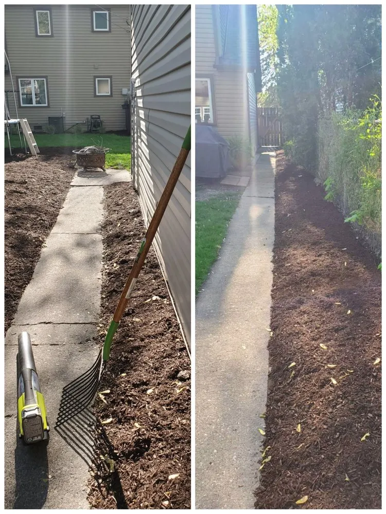 Custom landscape installation with custom design in Oak Lawn, IL by Absolutely Cutting Edge Lawn & Snow Services