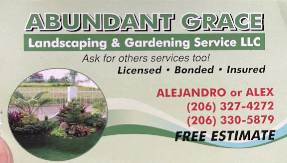 Local yard cleanup service in Seattle, WA by Abundant Grace Landscaping & Gardening Service