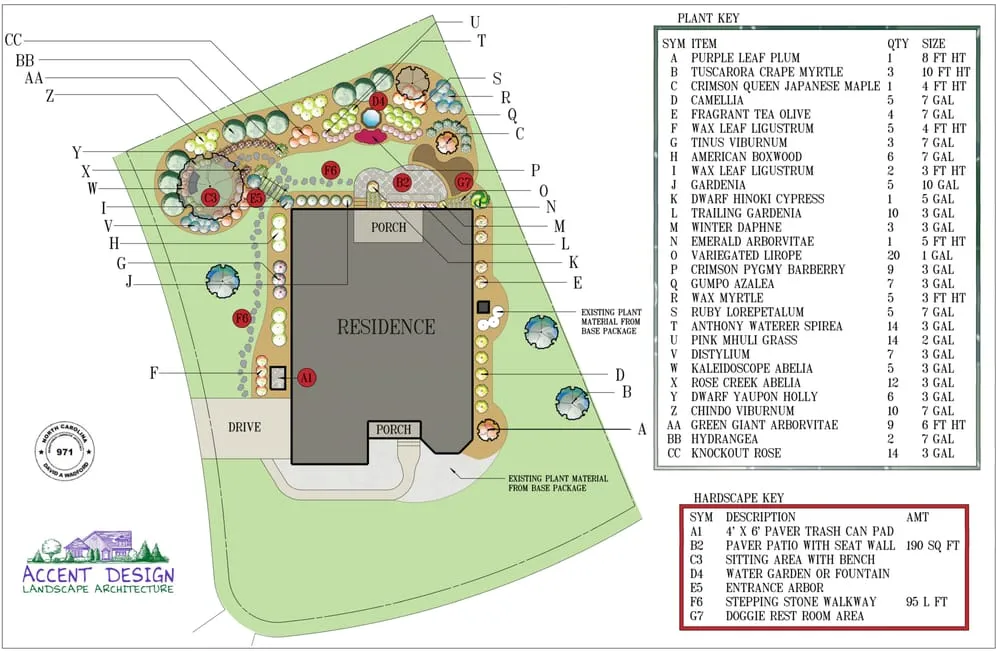 Custom yard cleanup service for homes in Chapel Hill, NC by Accent Design