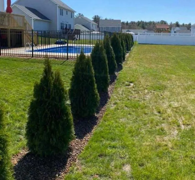 Affordable landscape installation with custom design in Manchester, NH by Accurate Landscape & Snow Management