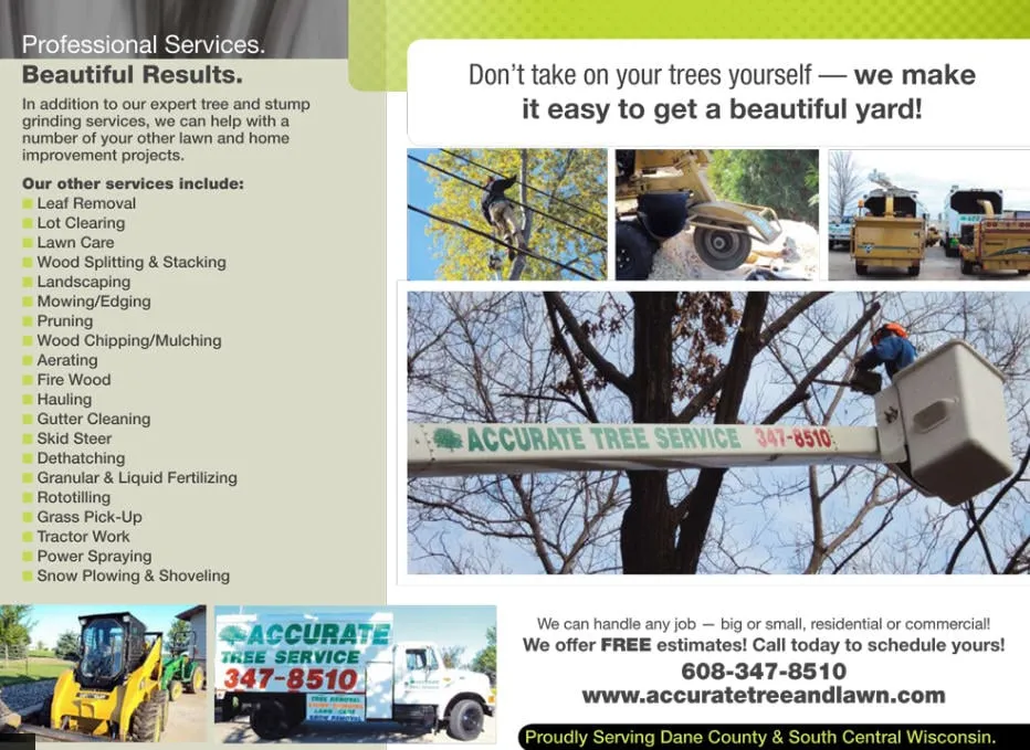 Affordable yard maintenance with custom design across Verona, WI - Accurate Tree Service