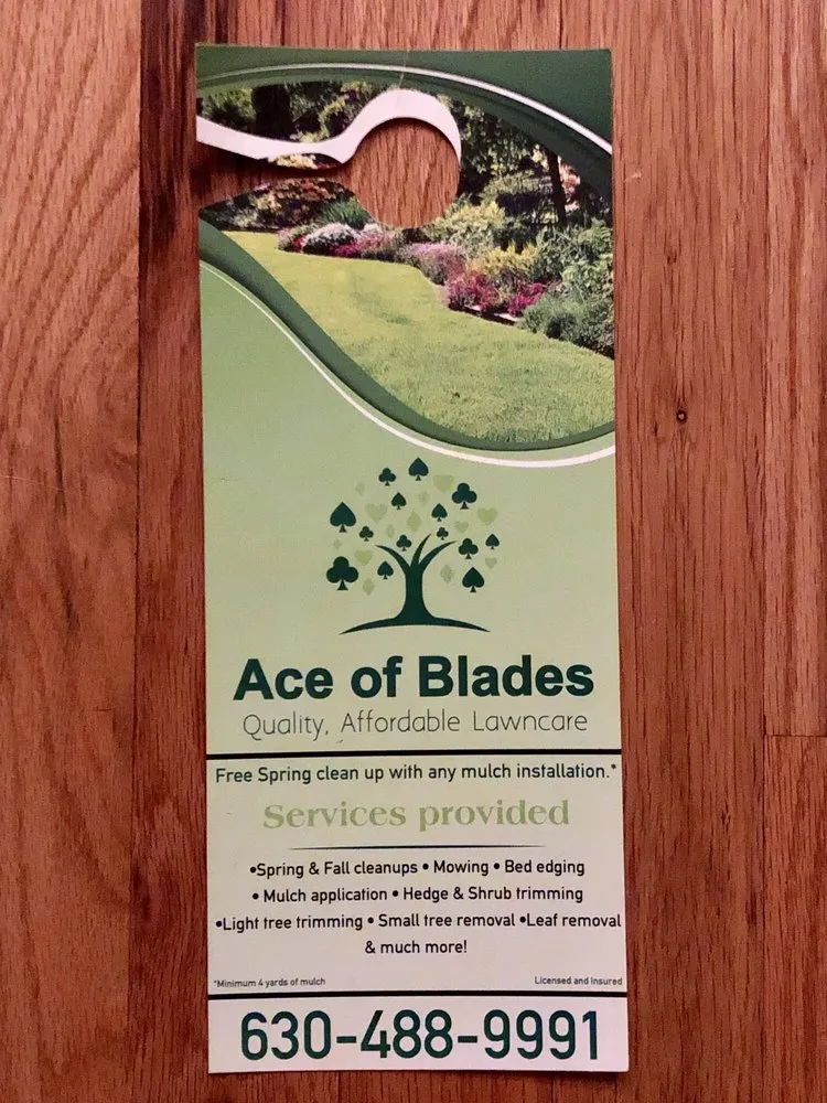 Custom lawn mowing service near you across Aurora, IL - Ace of Blades