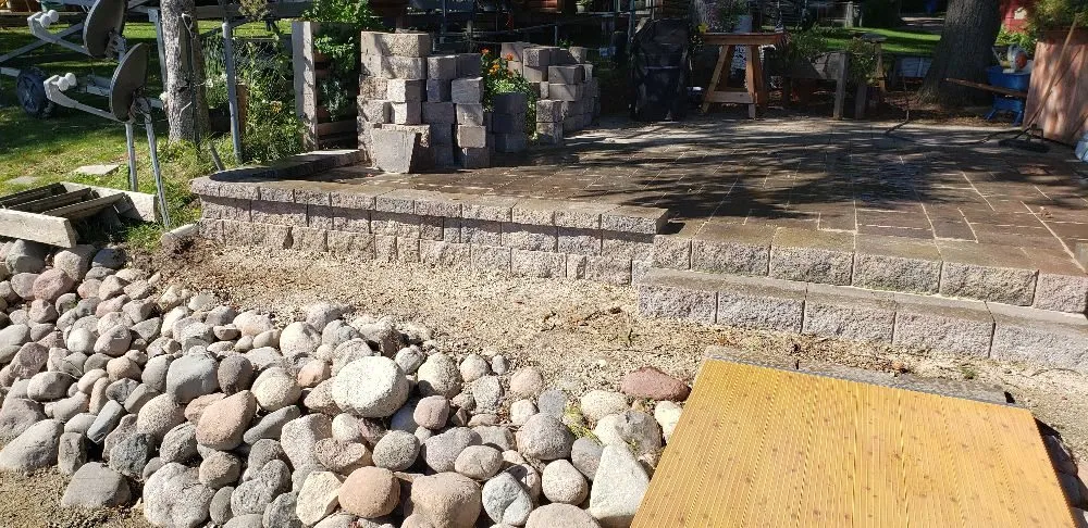 Custom garden landscaping in Rush City, MN by ACJ Construction
