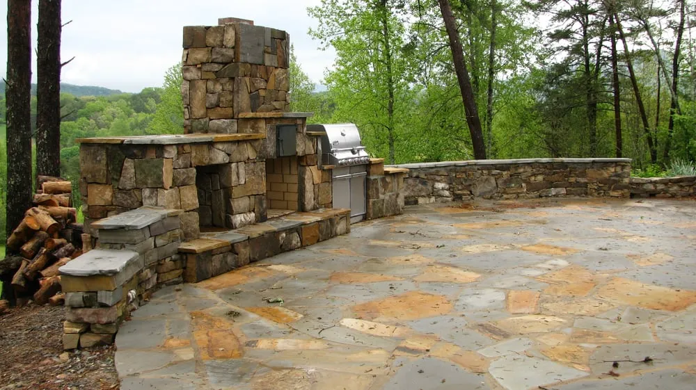 Professional garden landscaping with custom design in Franklin, NC by Acorn Landscape
