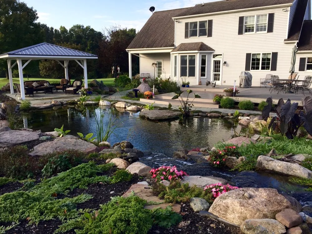 Custom lawn care service in Churchville, NY - Acorn Ponds & Waterfalls