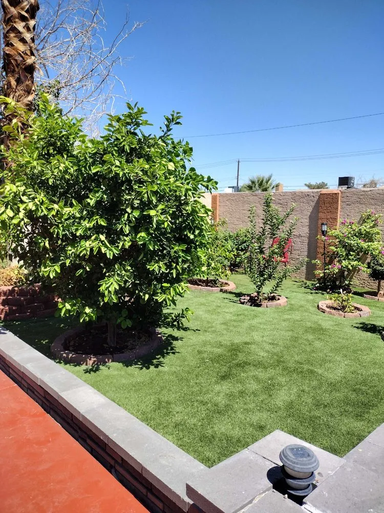Professional lawn mowing service for residential properties in North Las Vegas, NV by Acosta Complete Lawn Services