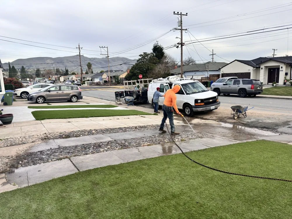 Custom lawn mowing service for residential properties in San Jose, CA by Action Landscaping