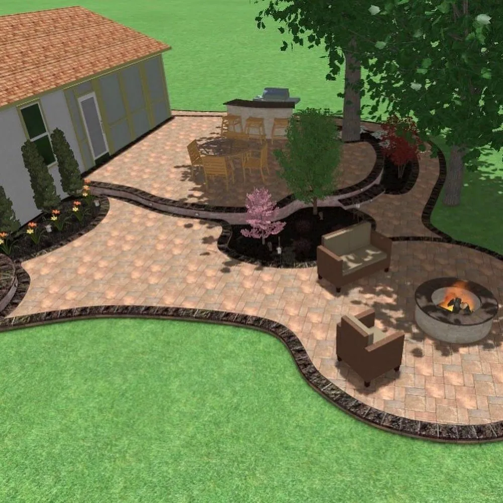 Professional garden landscaping for residential properties in Westerville, OH by AD Outdoor Solutions