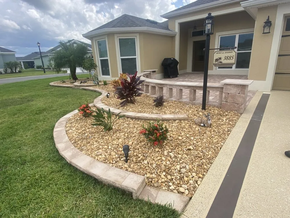 Custom lawn mowing service with custom design across Summerfield, FL - A&D Paver’s and Landscape and Design