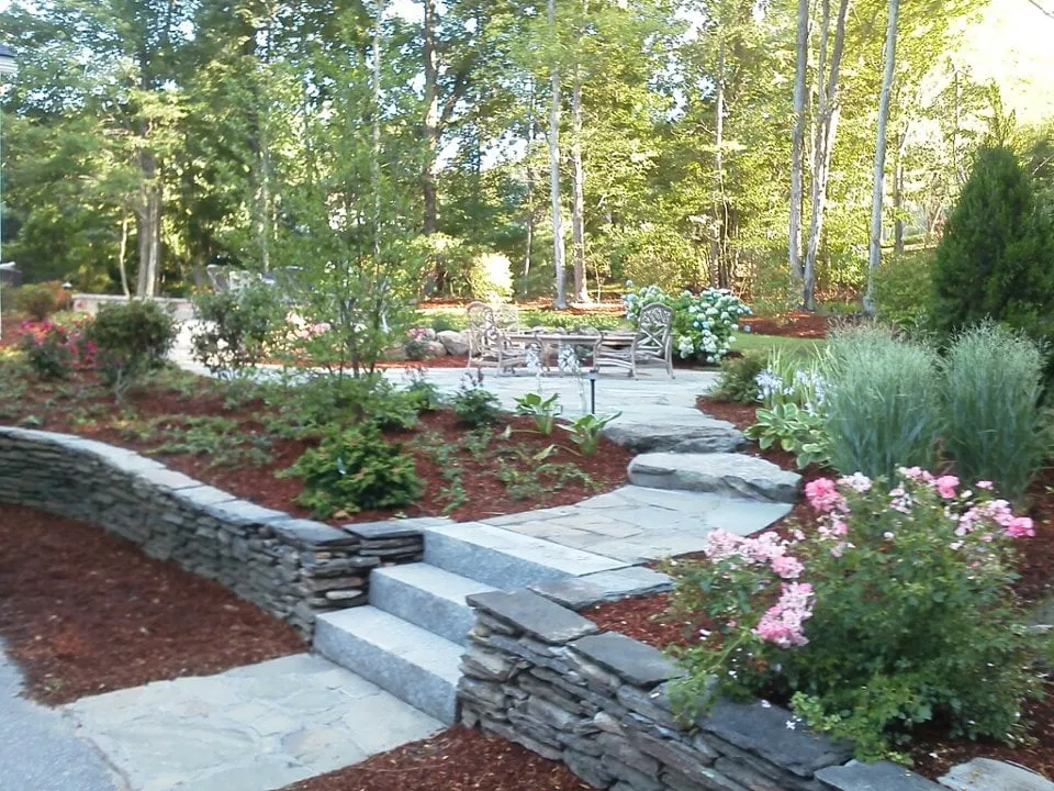 Professional garden landscaping for outdoor upgrades in North Andover, MA by Adam Landscaping
