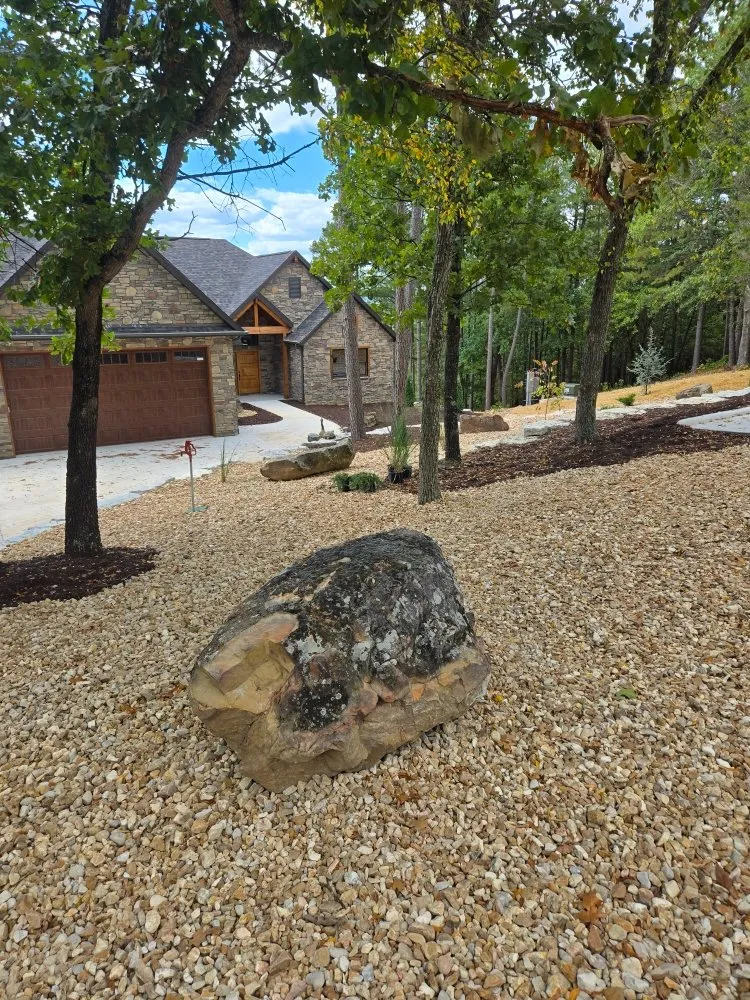 Local landscape installation in Reeds Spring, MO by Adam Rager Decorative Landscaping