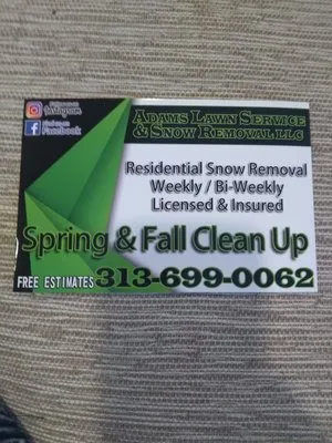 Adam Y Lawn service and snow removal Logo