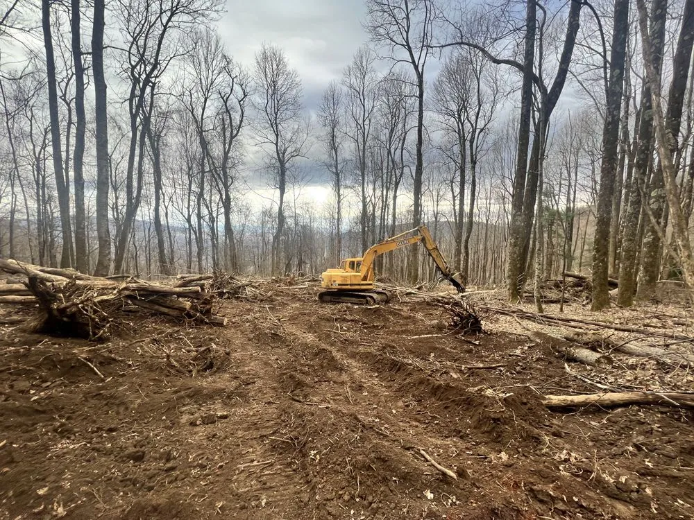 Local landscape installation in Spruce Pine, NC by Adam Young Trucking & Grading