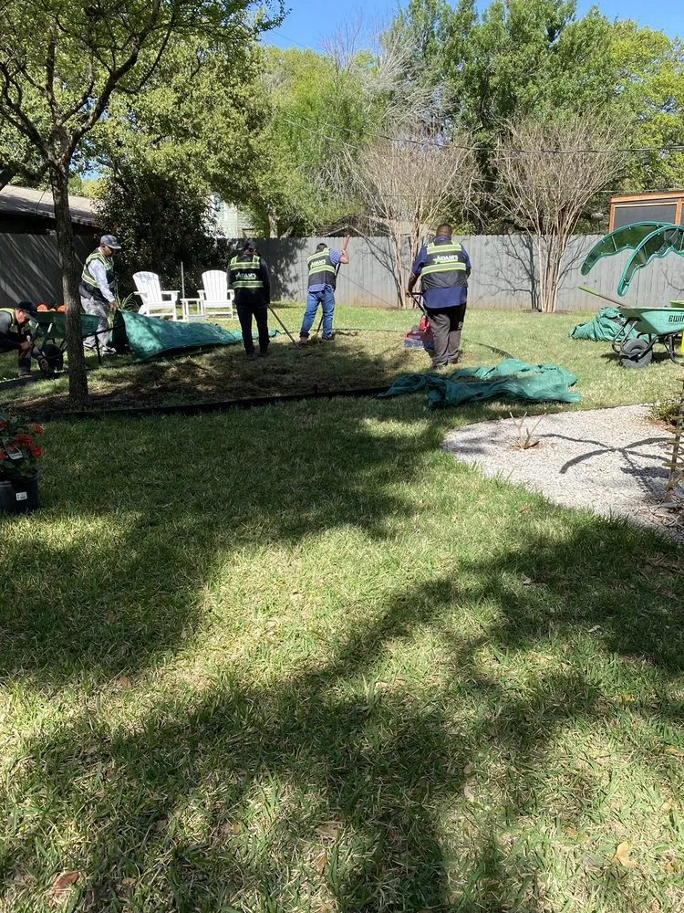 Expert garden landscaping with custom design in Austin, TX by Adam's Lawn Service Austin