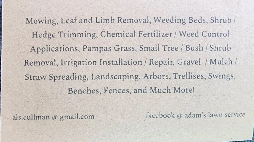 Affordable outdoor landscaping experts serving Cullman, AL - Adam's Lawn Service