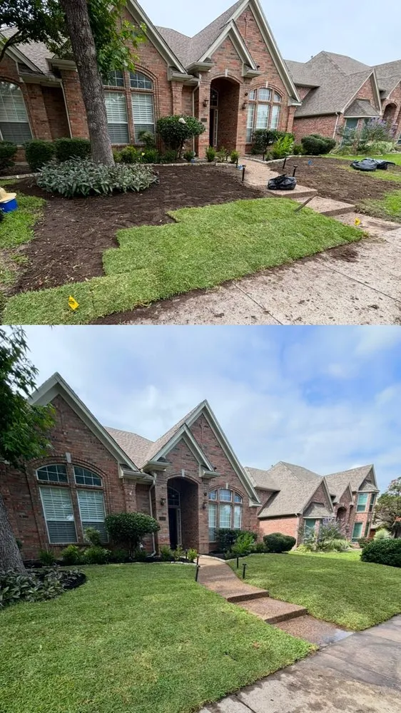 Expert landscape installation in Carrollton, TX by Adans Tree & Landscape