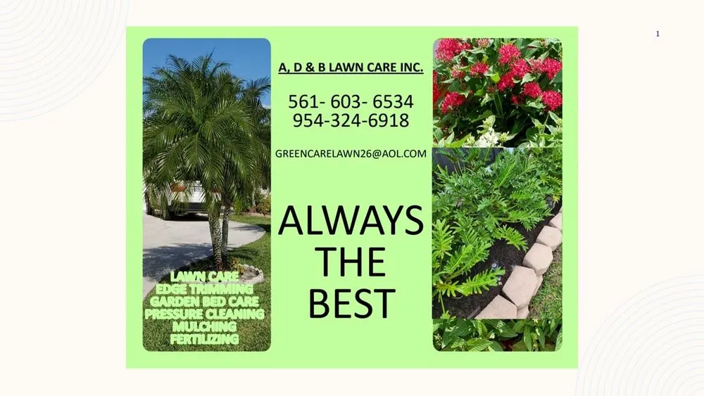 Local residential landscaping in Greenacres, FL by AD&B Lawncare