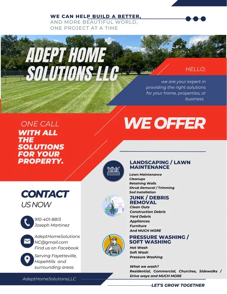 Affordable landscaping services in Fayetteville, NC - Adept Home Solutions
