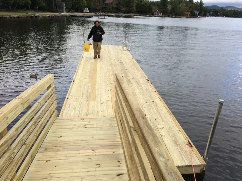 Professional landscape installation with custom design in Riparius, NY by Adirondack Customs