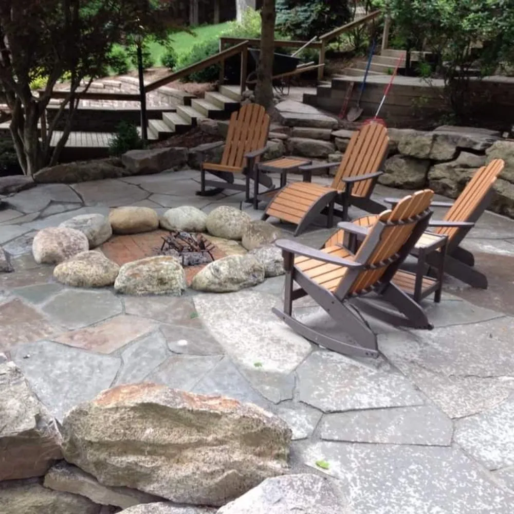 Professional yard maintenance experts serving Queensbury, NY - Adirondack rustic hardscapes