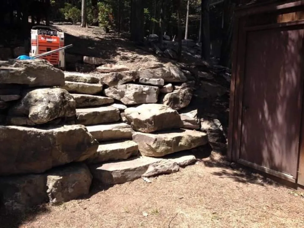 Custom landscaping services experts serving Queensbury, NY - Adirondack rustic hardscapes