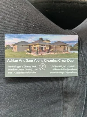Adrian And Sam Young Cleaning Crew Duo Logo