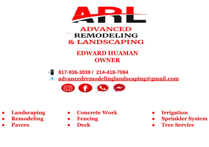 Professional garden landscaping in Crandall, TX - Advanced Remodeling and Landscaping