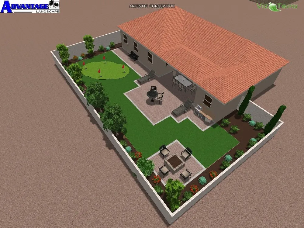 Custom yard cleanup service for beautiful yards across Las Vegas, NV - Advantage Landscape