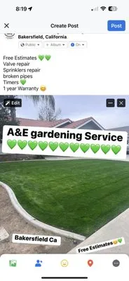 A&E Gardening Service Logo