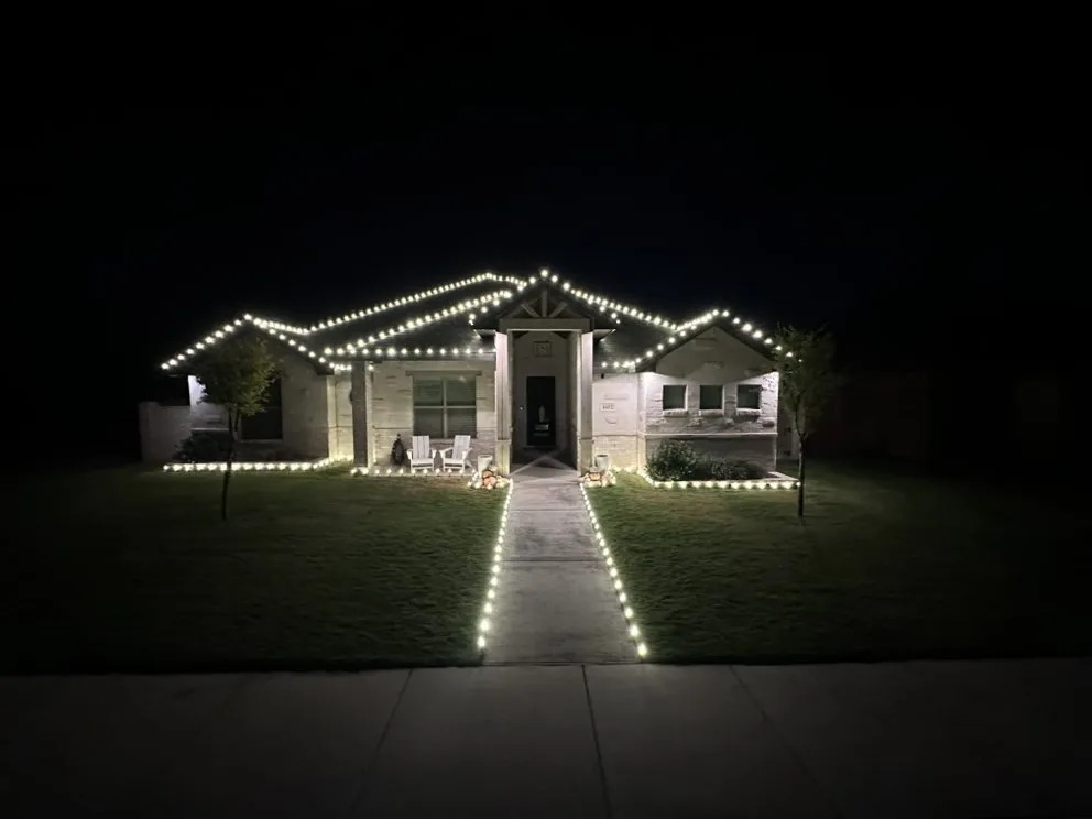 Custom landscape installation with custom design in Midland, TX by A&E Landscaping