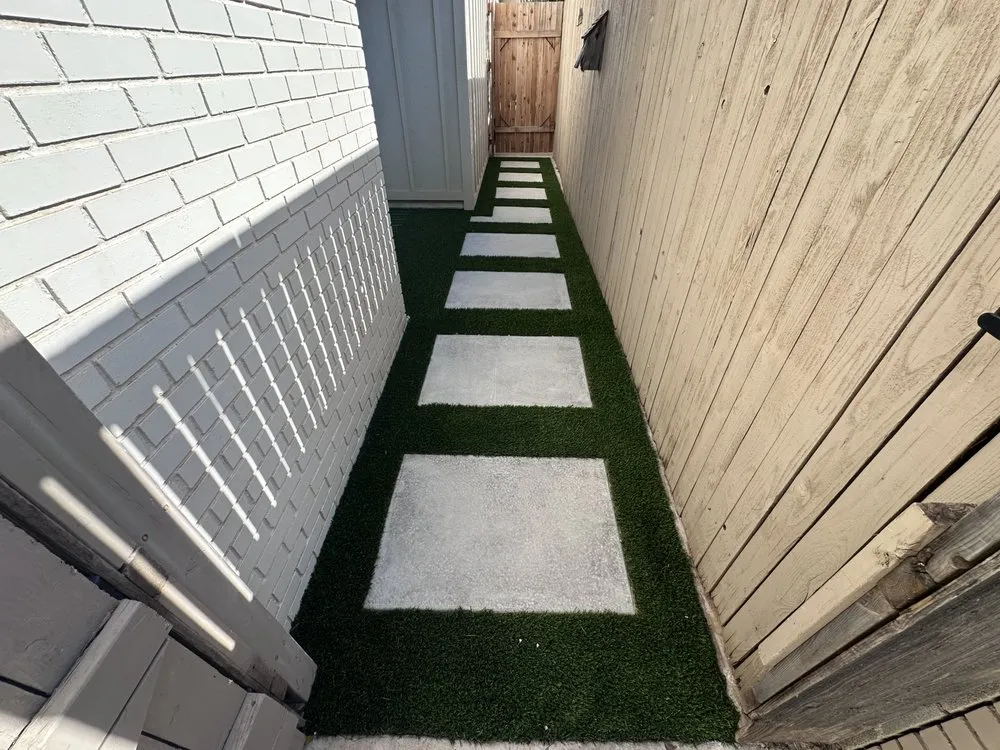 Custom garden landscaping in Midland, TX by A&E Landscaping