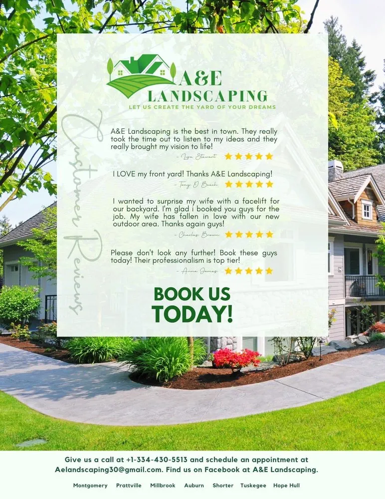 Local residential landscaping in Montgomery, AL - A&e Landscaping