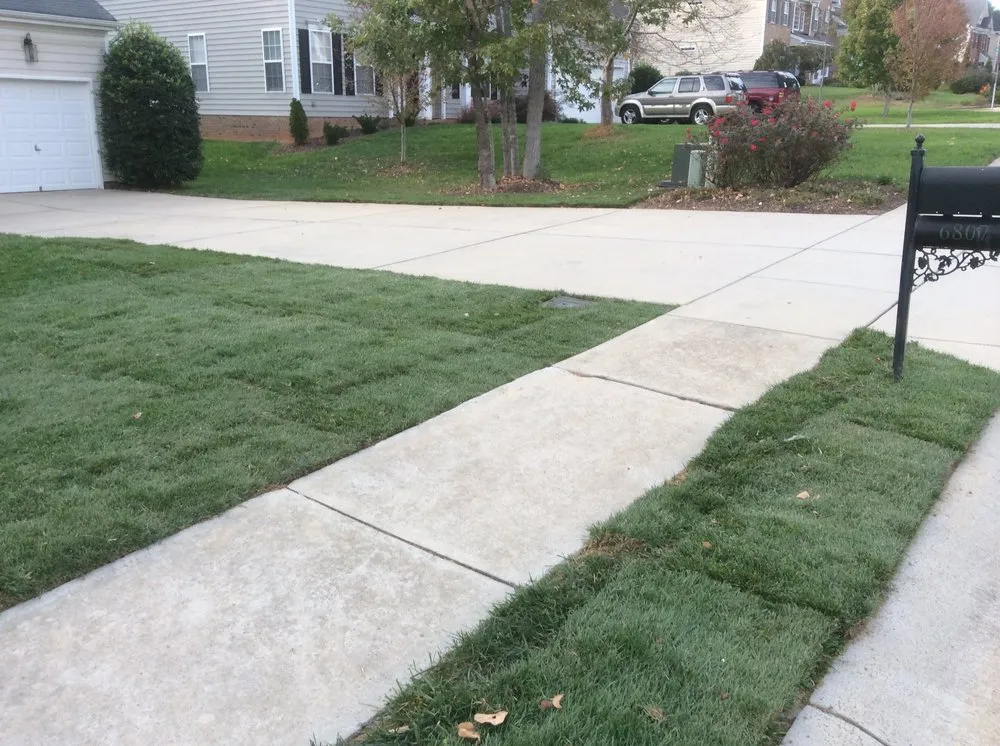 Custom landscape installation in Concord, NC by Aeration Station Lawncare