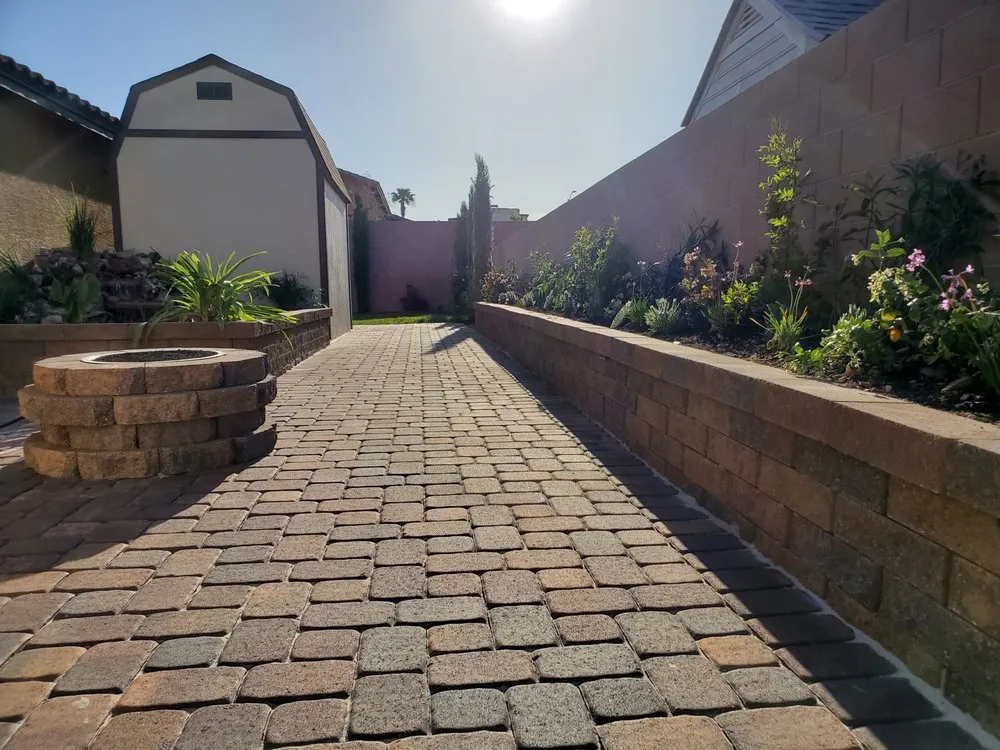 Affordable landscape installation with custom design in Las Vegas, NV by Aesthetic Landscapes