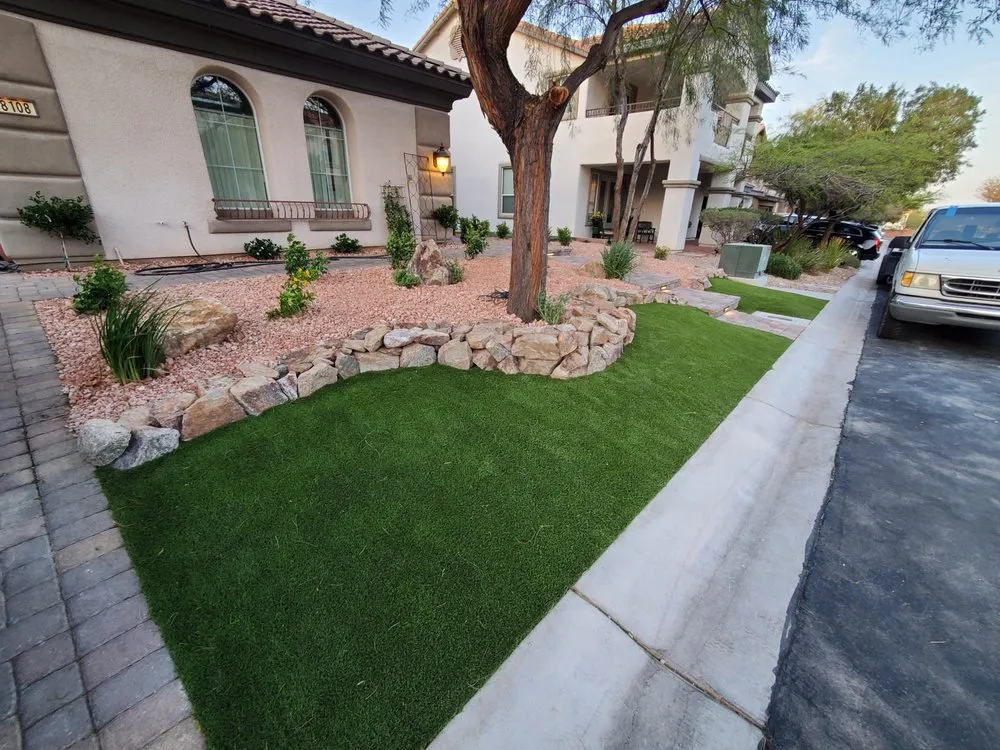 Custom landscape installation in Las Vegas, NV by Aesthetic Landscapes