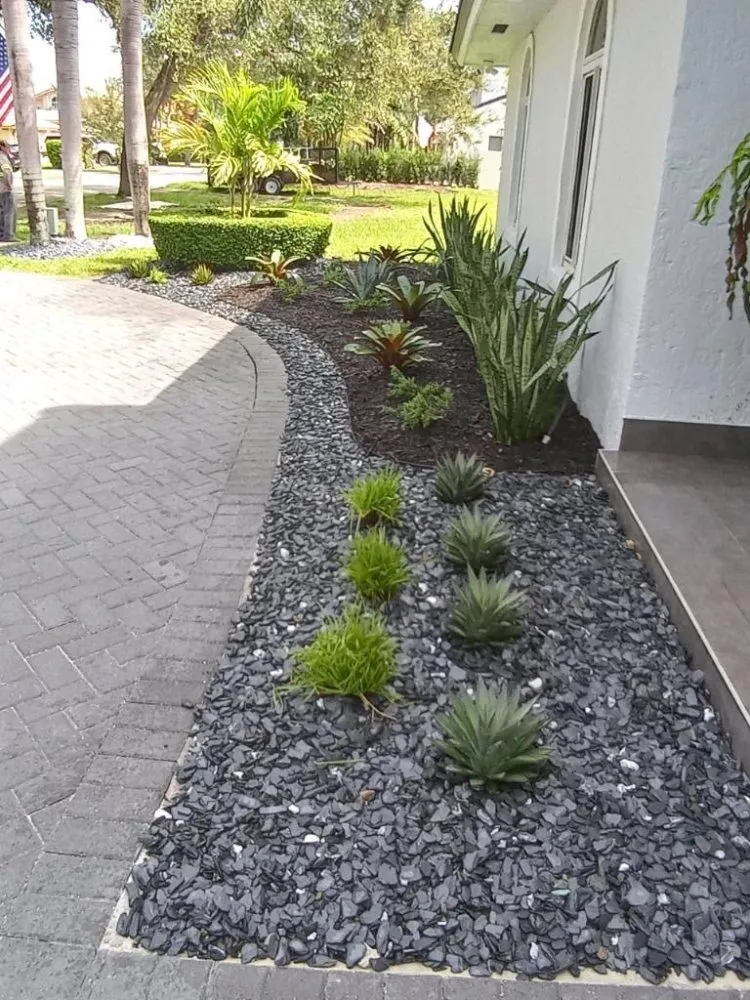 Custom landscape installation for year-round maintenance in Homestead, FL by A&F Lawn Care