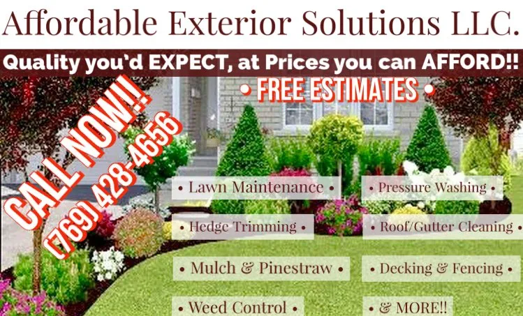 Affordable garden landscaping in Flowood, MS by Affordable Exterior Solutions