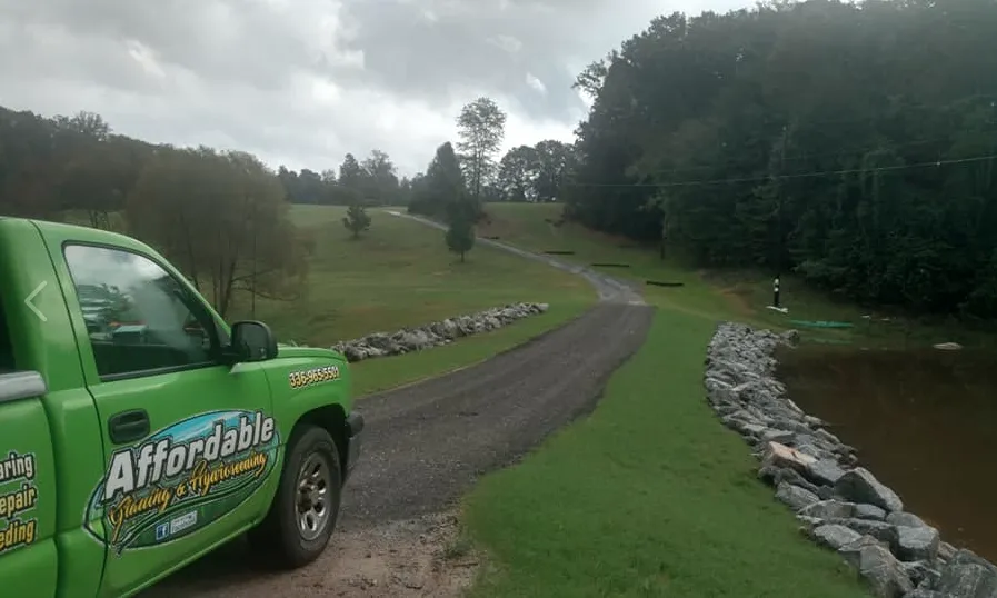 Professional lawn mowing service in Greensboro, NC - Affordable Grading and Hydroseeding