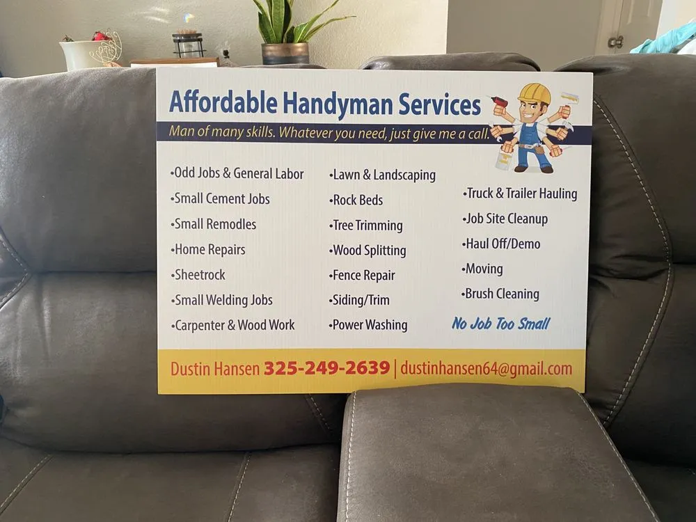 Affordable yard maintenance for residential properties in San Angelo, TX by Affordable Handyman Services