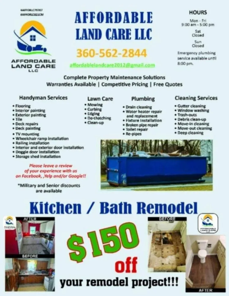 Custom outdoor landscaping in Kelso, WA - Affordable Land Care