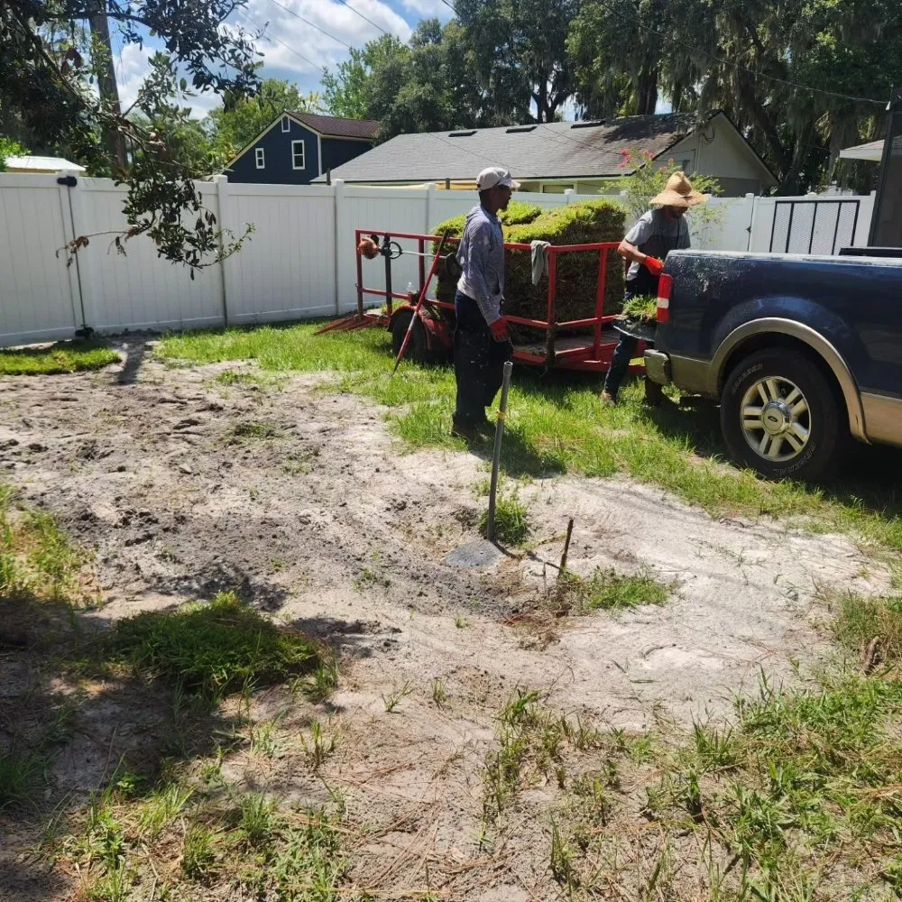 Professional lawn mowing service with custom design in Deltona, FL by Affordable Landscaping and Home Improvement