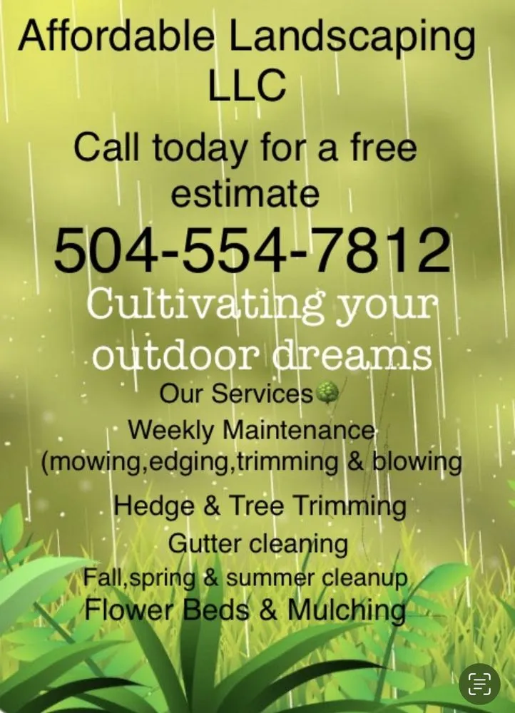 Reliable outdoor landscaping for year-round maintenance in New Orleans, LA by Affordable Landscaping