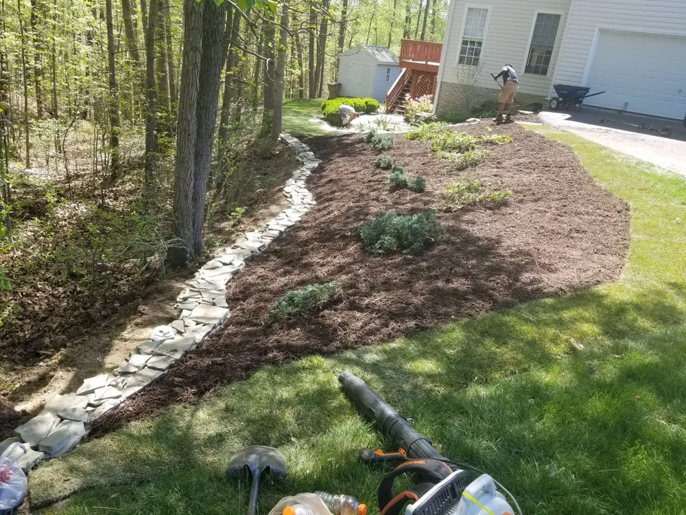 Professional outdoor landscaping with custom design across Fredericksburg, VA - Affordable Lawn and Landscaping