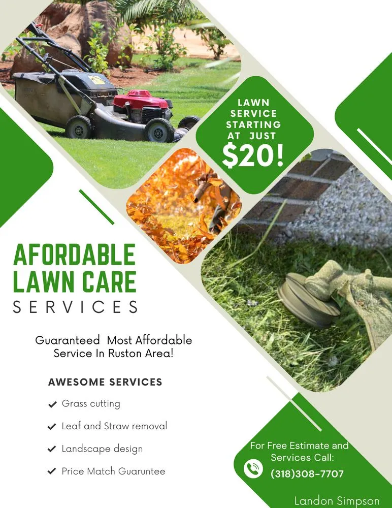 Professional lawn mowing service experts serving Ruston, LA - Affordable Lawn Care Services