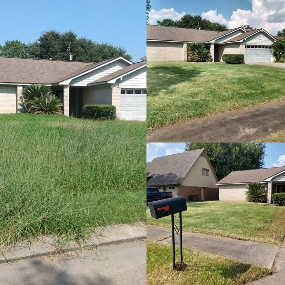 Custom landscape installation in Angleton, TX by Affordable Lawn Care Solutions